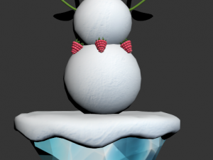 pretty cartoon snowman 3Dモデル