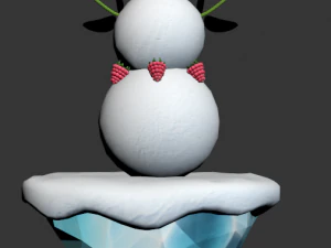 pretty cartoon snowman 3D Model