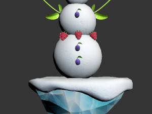 pretty cartoon snowman 3Dモデル