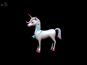 unicorn low poly to vr ar 3D Модель