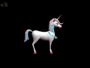 unicorn low poly to vr ar 3D Модель