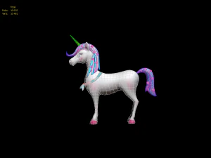 unicorn low poly to vr ar 3D Model