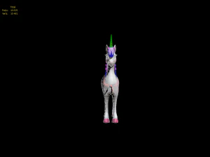 unicorn low poly to vr ar 3D Model