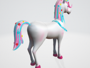unicorn low poly to vr ar 3D Модель
