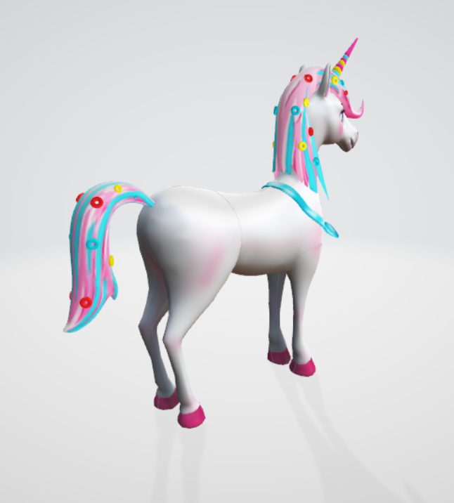 3D model Unicorn Horn v1 002 VR / AR / low-poly