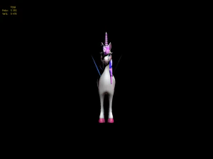 unicorn-pegasus low poly to vr ar 3D Model