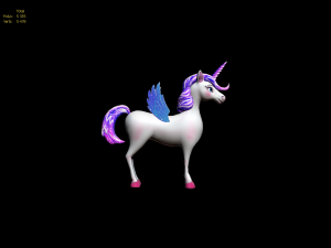 unicorn-pegasus low poly to vr ar 3D 모델