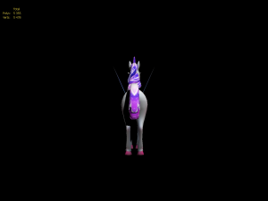 unicorn-pegasus low poly to vr ar 3D 모델