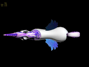 unicorn-pegasus low poly to vr ar 3D Model