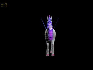 unicorn-pegasus low poly to vr ar 3D Model