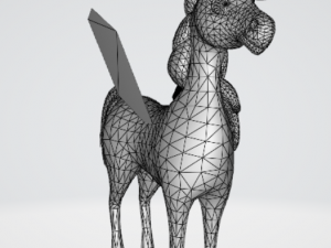unicorn-pegasus low poly to vr ar 3D 모델