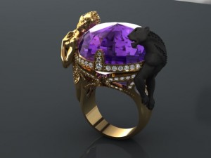 instinto magerit ring 3Dプリントモデル