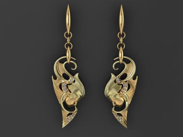 magerit earing Model Cetak 3D .c4d .max .obj .3ds .fbx .stl .blend 