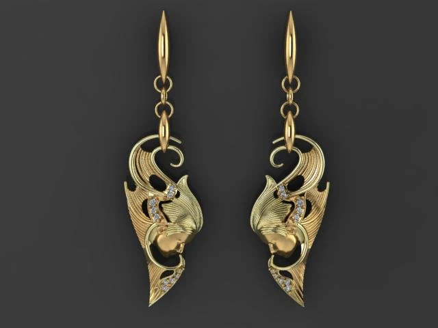 magerit earing 3D Print Model .c4d .max .obj .3ds .fbx .stl .blend 