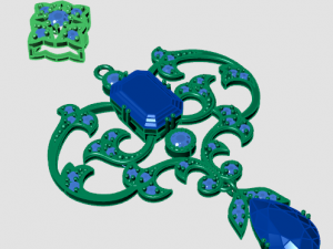 pendant pear 3D 프린트 모델