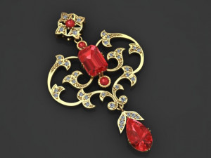pendant pear 3D 프린트 모델