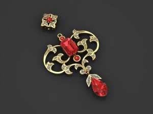 pendant pear 3D 프린트 모델