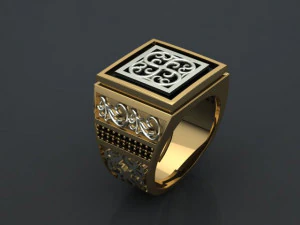 メンズリング01 3Dプリントモデル