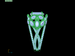 emerald ring butterfly 3d print model Modello di stampa 3D