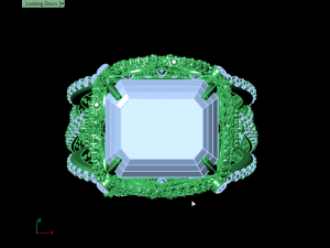emerald ring butterfly 3d print model Modello di stampa 3D