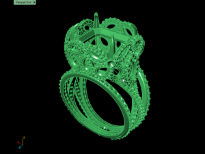 emerald ring butterfly 3d print model Modello di stampa 3D