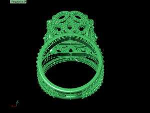 emerald ring butterfly 3d print model Modello di stampa 3D
