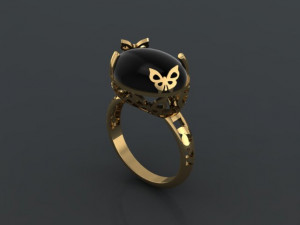 butterfly ring 3D 프린트 모델