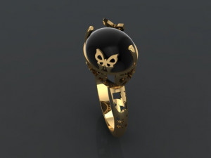 butterfly ring 3D 프린트 모델