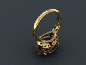 butterfly ring 3D 프린트 모델