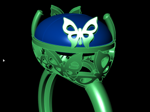 butterfly ring 3D 프린트 모델