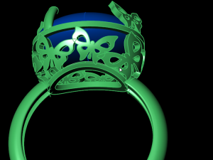 butterfly ring 3D 프린트 모델