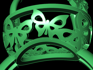 butterfly ring 3D 프린트 모델