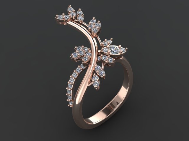butterfly ring01 3D Baskı Modeli .c4d .max .obj .3ds .fbx .stl .blend 