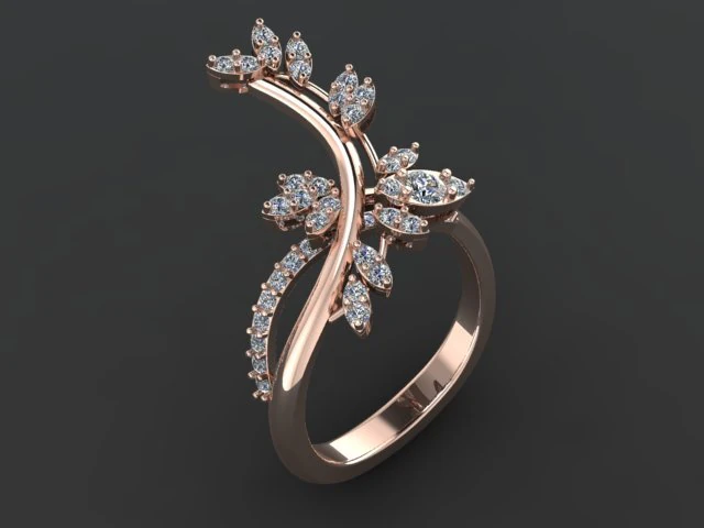 butterfly ring01 3D Print Model .c4d .max .obj .3ds .fbx .stl .blend 