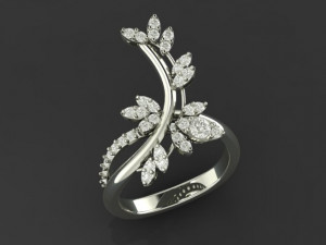 butterfly ring01 3D Baskı Modeli