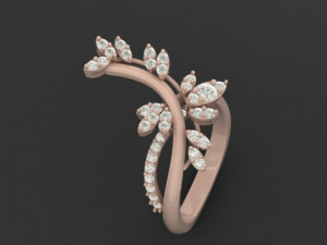 butterfly ring01 3D Baskı Modeli