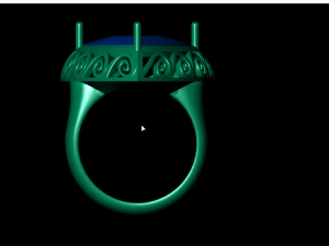 garnet trillion ring 3D Print Model