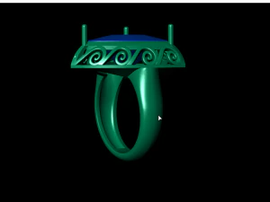 garnet trillion ring 3D Print Model