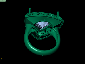 garnet trillion ring 3D-printmodel