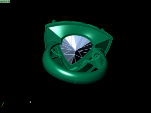 garnet trillion ring 3D-printmodel