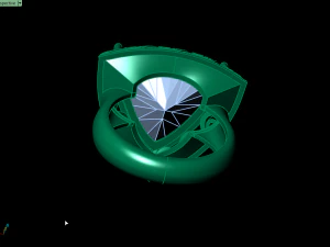 garnet trillion ring 3D Print Model