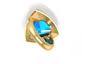 garnet trillion ring 3D Print Model