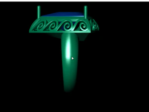 garnet trillion ring 3D Print Model