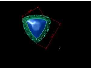 garnet trillion ring 3D-printmodel