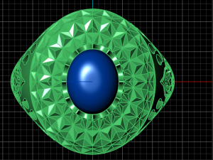 traditional mirror men ring 3D-printmodel