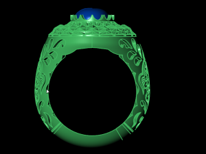 traditional mirror men ring 3D-printmodel