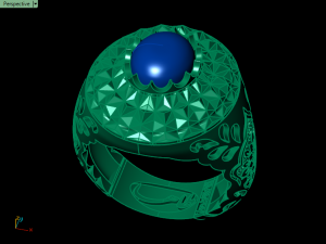 traditional mirror men ring 3D-printmodel