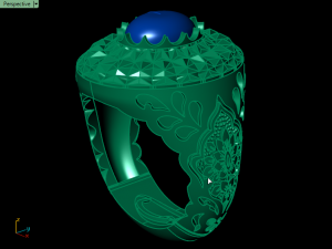 traditional mirror men ring 3D-printmodel