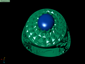 traditional mirror men ring 3D-printmodel