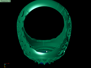 traditional mirror men ring 3D-printmodel